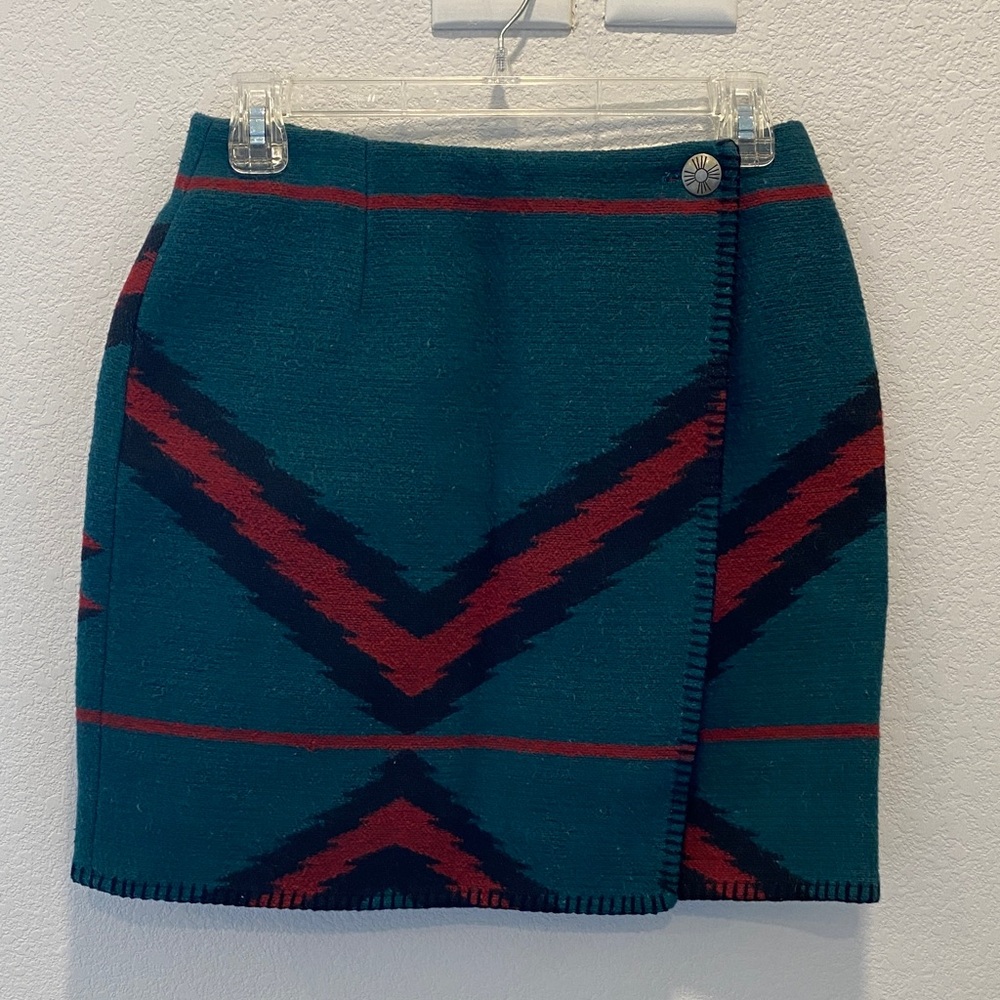 Ralph Lauren Country | Vintage wool blend mini wrap skirt